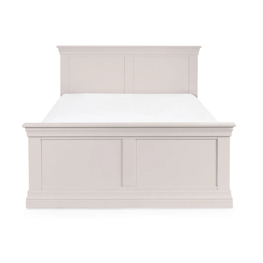 Julian Bowen Clermont King Bed Frame 150cm Light Grey Wooden Bed with Pine Slats