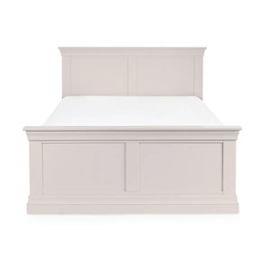 Julian Bowen Clermont King Bed Frame 150cm Light Grey Wooden Bed with Pine Slats