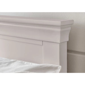 Julian Bowen Clermont King Bed Frame 150cm Light Grey Wooden Bed with Pine Slats