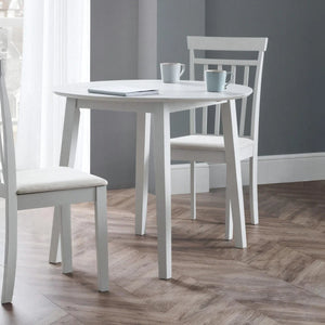 Julian Bowen Coast Grey Drop Leaf Round Dining Table – Space Saving Folding Dining Table for Small Kitchens & Dining Rooms