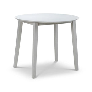 Julian Bowen Coast Grey Drop Leaf Round Dining Table – Space Saving Folding Dining Table for Small Kitchens & Dining Rooms