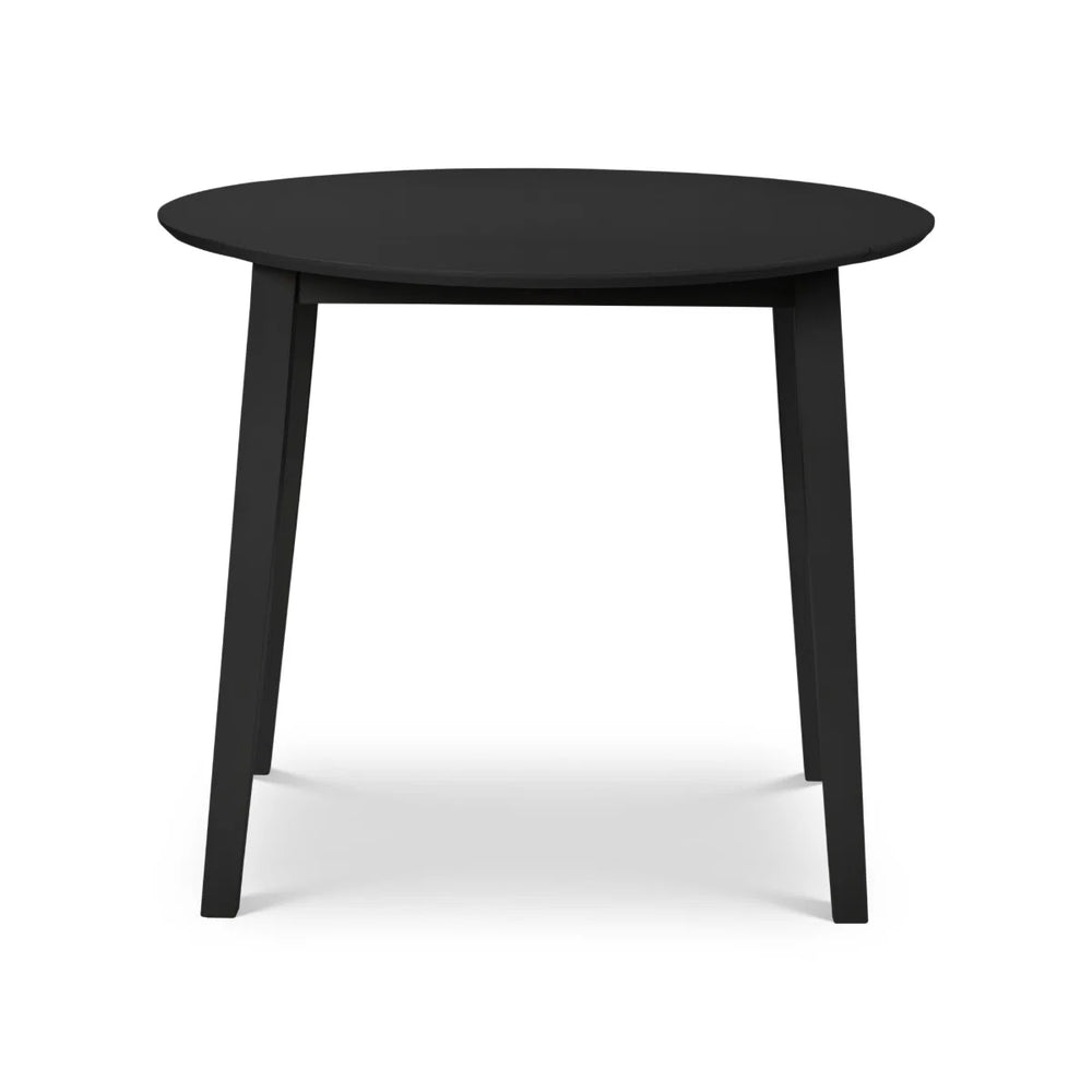 Julian Bowen Coast Black Double Drop Leaf Round Dining Table – Space Saving Folding Kitchen & Dining Table, 90cm