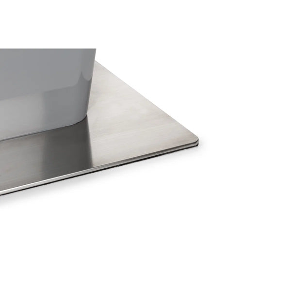 Julian Bowen Como Grey High Gloss Extending Dining Table with Chrome Pedestal Base (160-200cm)