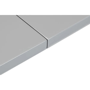 Julian Bowen Como Grey High Gloss Extending Dining Table with Chrome Pedestal Base (160-200cm)