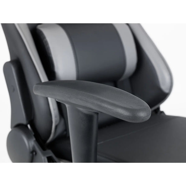 Comet Ergonomic Gaming Chair with Adjustable Height, Lumbar & Neck Support, Reclining Tilt Function & 360° Swivel Base – Black & Grey Faux Leather