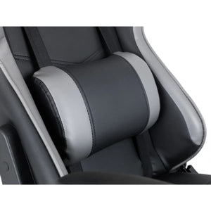 Comet Ergonomic Gaming Chair with Adjustable Height, Lumbar & Neck Support, Reclining Tilt Function & 360° Swivel Base – Black & Grey Faux Leather