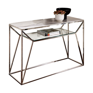 Marble Glass Console Table