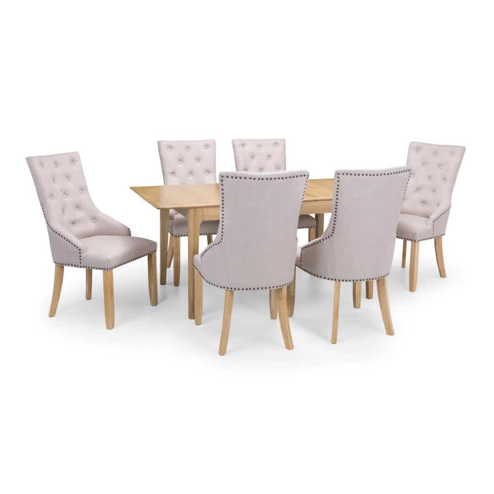 Cotswold Solid Oak Extending Dining Table 140–180cm – Natural Oak 6 Seater