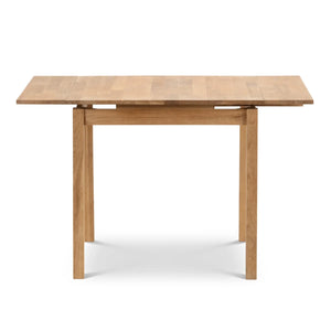 Coxmoor Solid Oak Extending Dining Table with Integrated Leaf Extension – Oiled Finish