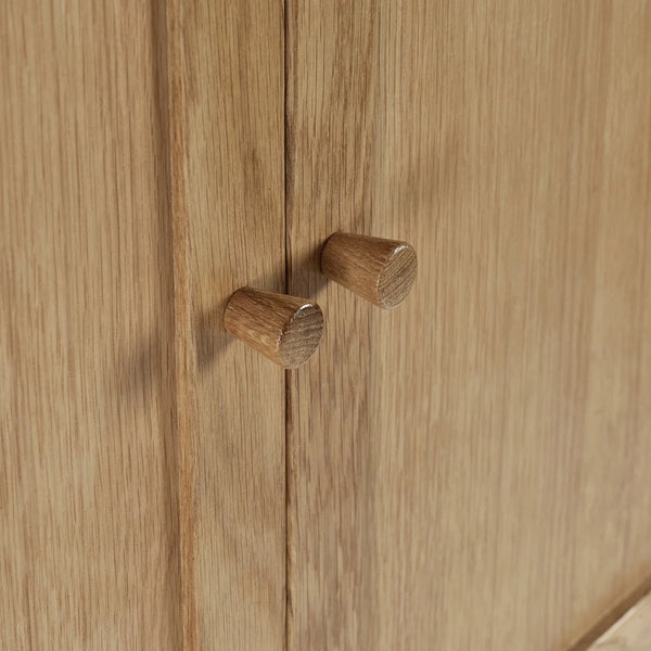 Julian Bowen Coxmoor Oak Wooden 2 Door Wardrobe with Hanging Rail and Top Storage Shelf