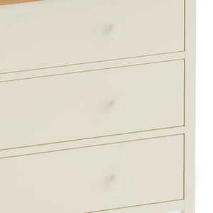 Julian Bowen Coxmoor 3 Drawer Chest – Oak & Ivory Oak Wooden Bedroom Storage Chest with Spacious Drawers