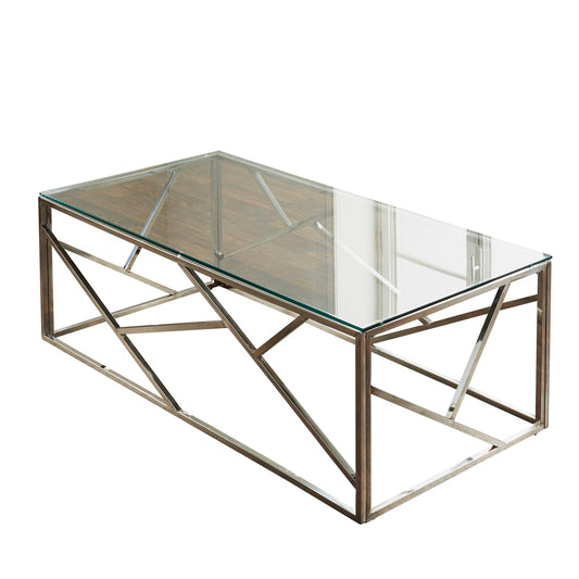 Geometric Silver Coffee Table