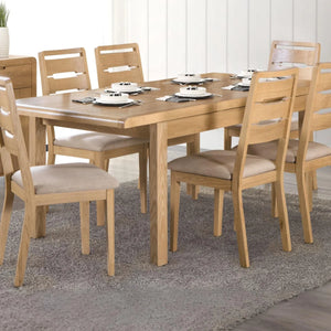 Curve Solid Oak Extending Dining Table with Butterfly Extension – 150-200cm