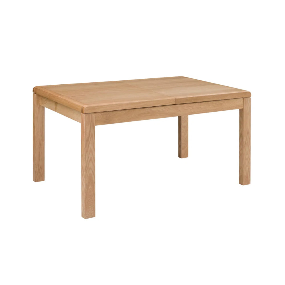 Curve Solid Oak Extending Dining Table with Butterfly Extension – 150-200cm