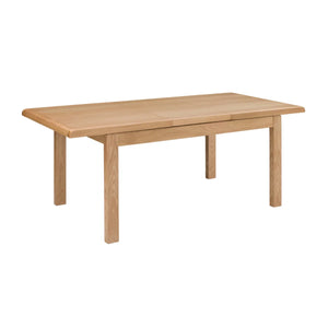 Curve Solid Oak Extending Dining Table with Butterfly Extension – 150-200cm