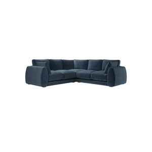 Bluebell Classic Chaise Sofa UK with wooden legs and fabric cushions in traditional living room setting