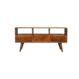 Chestnut Nordic 3 Drawer TV Unit