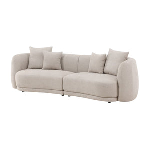 Cielo 3-Seater Sofa in Beige Bouclé | Modern Comfortable Sofa with Elegant Design