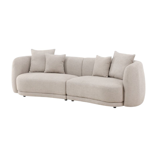 Cielo 3-Seater Sofa in Beige Bouclé | Modern Comfortable Sofa with Elegant Design