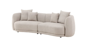 Cielo 3-Seater Sofa in Beige Bouclé | Modern Comfortable Sofa with Elegant Design