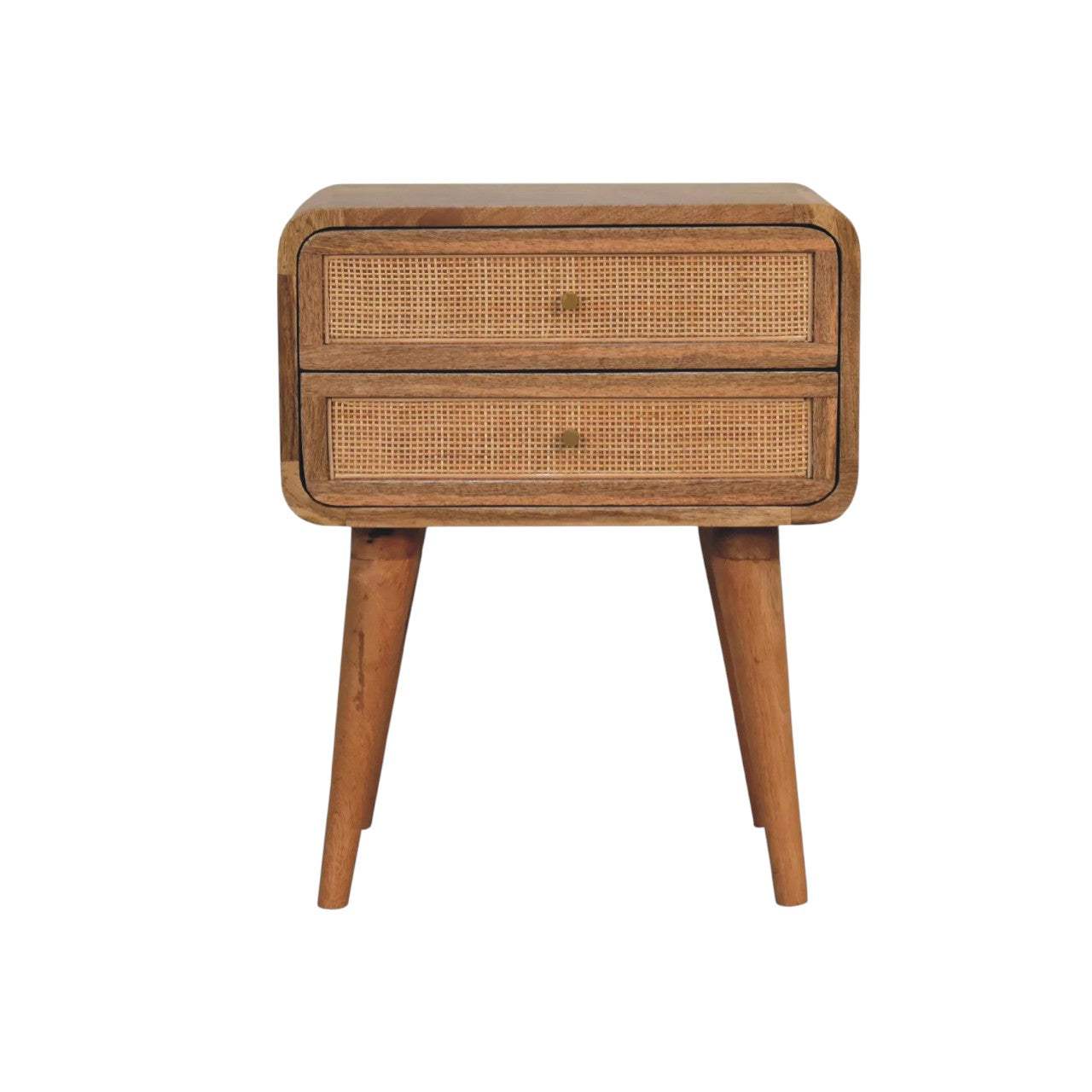 Close Knit 2 Drawer Solid Mango Wood Bedside Table