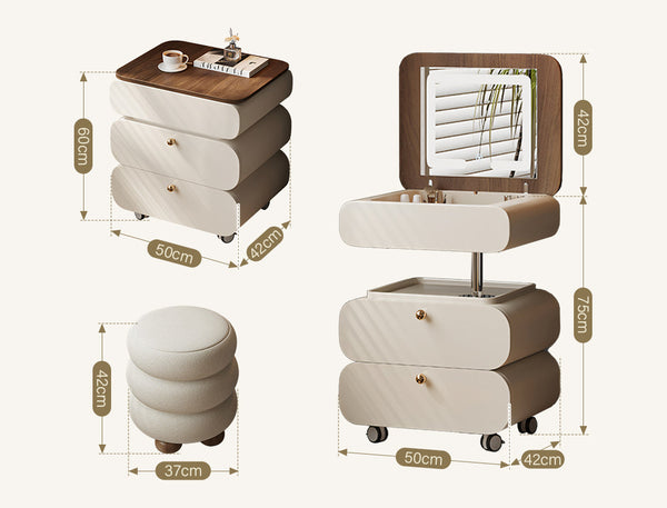 Collins Lift-Up Rotating Dressing Table & Bedside Table