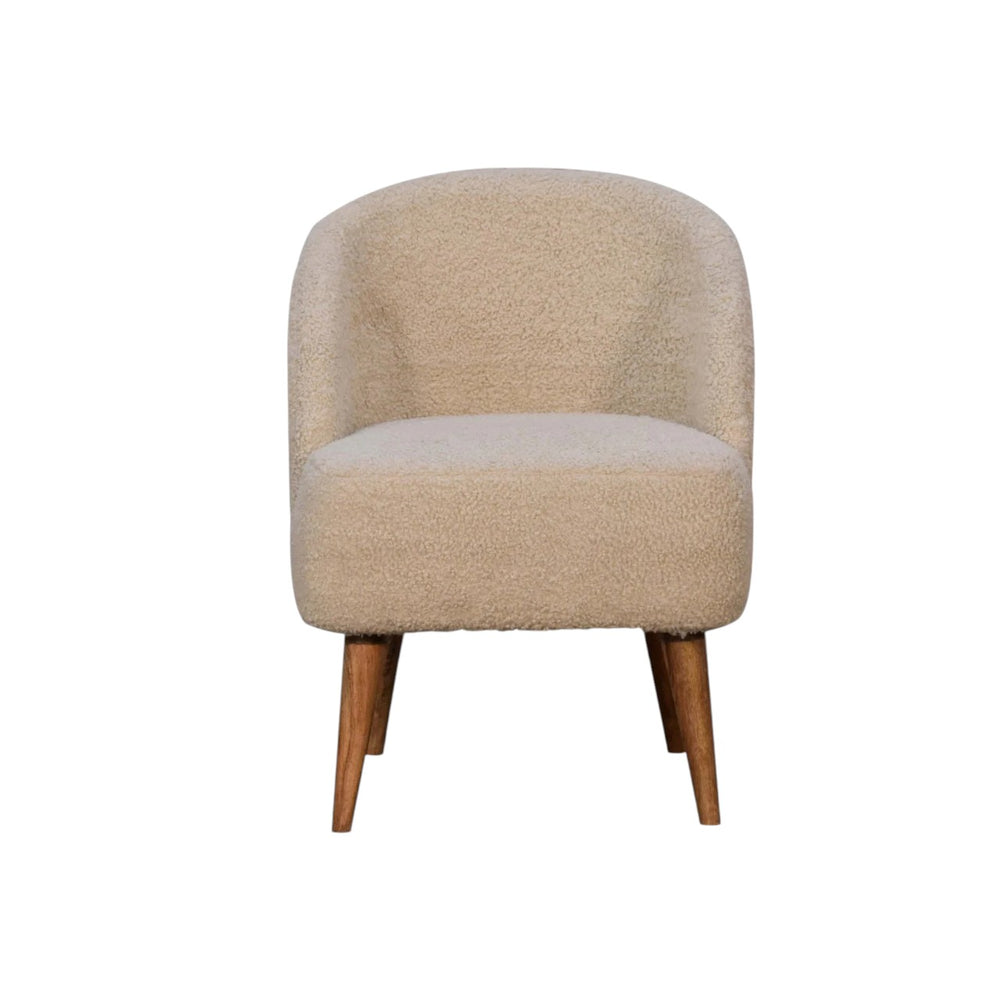 Cream Boucle Tub Chair