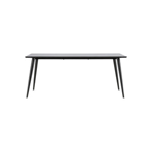 Dipp Rectangular Dining Table 180x90 cm | Black MDF Top with Metal Base