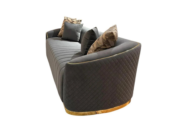 Dubai Grey 3-Seater Sofa – Modern Grey Upholstery | Luxurious Living Room Comfort