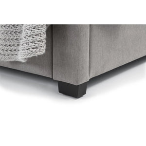 Julian Bowen Fullerton Grey Linen Upholstered Storage Bed with 4 Drawers & Deep Buttoned Headboard