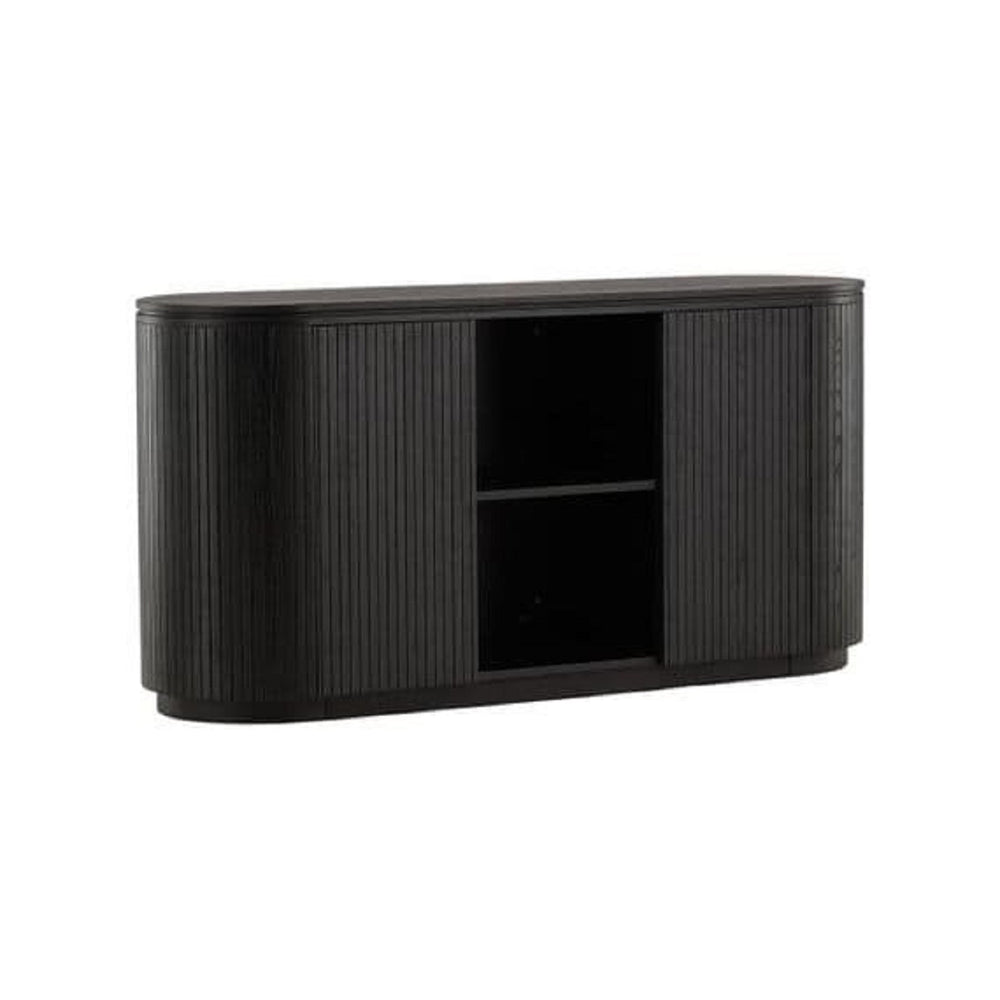 Fjällbacka High Storage Cabinet | Black Oak Scandinavian Design
