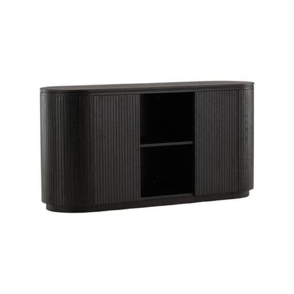 Fjällbacka High Storage Cabinet | Black Oak Scandinavian Design