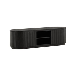Fjällbacka Low Storage Sideboard | Black Oak MDF Veneer Scandinavian Design