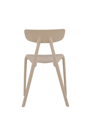 Ursholmen Dining Chair Set of 2 | Beige Scandinavian-Style Plastic Chairs