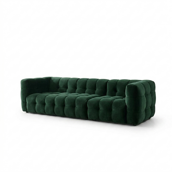 Zobah Grey Boucle Three Seater Sofa – Modern Contemporary Upholstered Couch with Soft Textured Fabric, Comfortable Seating & Sturdy Frame for Living Room