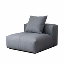 Gagnon Modular Sofa – Contemporary Leathaire Two Seater Sofa in Light Blue / Greyish Blue / White – Modern Comfortable Modular Couch for Living Room