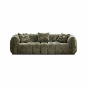 Winslow Pumpin Boucle Sofa – Modern Two Seater & Three Seater Couch, High Resilience Foam Comfort Living Room Sofa, Contemporary Upholstered Lounge Sofa Set