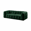 Zobah Grey Boucle Two Seater Sofa – Modern Contemporary Upholstered Loveseat with Soft Textured Fabric, Comfortable Seating for Living Room