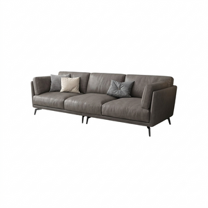 Reynold 2/3 Seater Modern Sofa – Leathaire Upholstered Contemporary Couch with High-Density Foam Cushioning, Wooden Frame Living Room Furniture (Two/Three Seater Option)