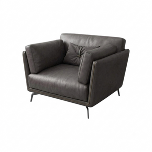Reynold 2/3 Seater Modern Sofa – Leathaire Upholstered Contemporary Couch with High-Density Foam Cushioning, Wooden Frame Living Room Furniture (Two/Three Seater Option)