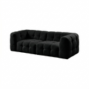 Zobah Grey Boucle Two Seater Sofa – Modern Contemporary Upholstered Loveseat with Soft Textured Fabric, Comfortable Seating for Living Room