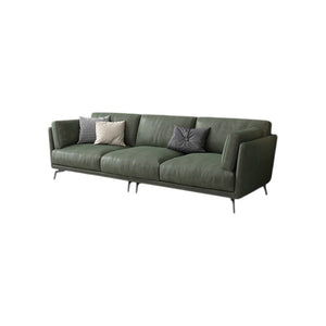 Reynold 2/3 Seater Modern Sofa – Leathaire Upholstered Contemporary Couch with High-Density Foam Cushioning, Wooden Frame Living Room Furniture (Two/Three Seater Option)
