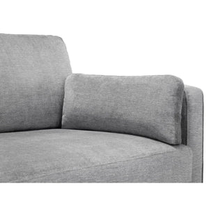 Hayward 3 Seater Chenille Fabric Sofa – Modern Dark Grey Upholstered Couch with Choice of Black or Light Oak Legs