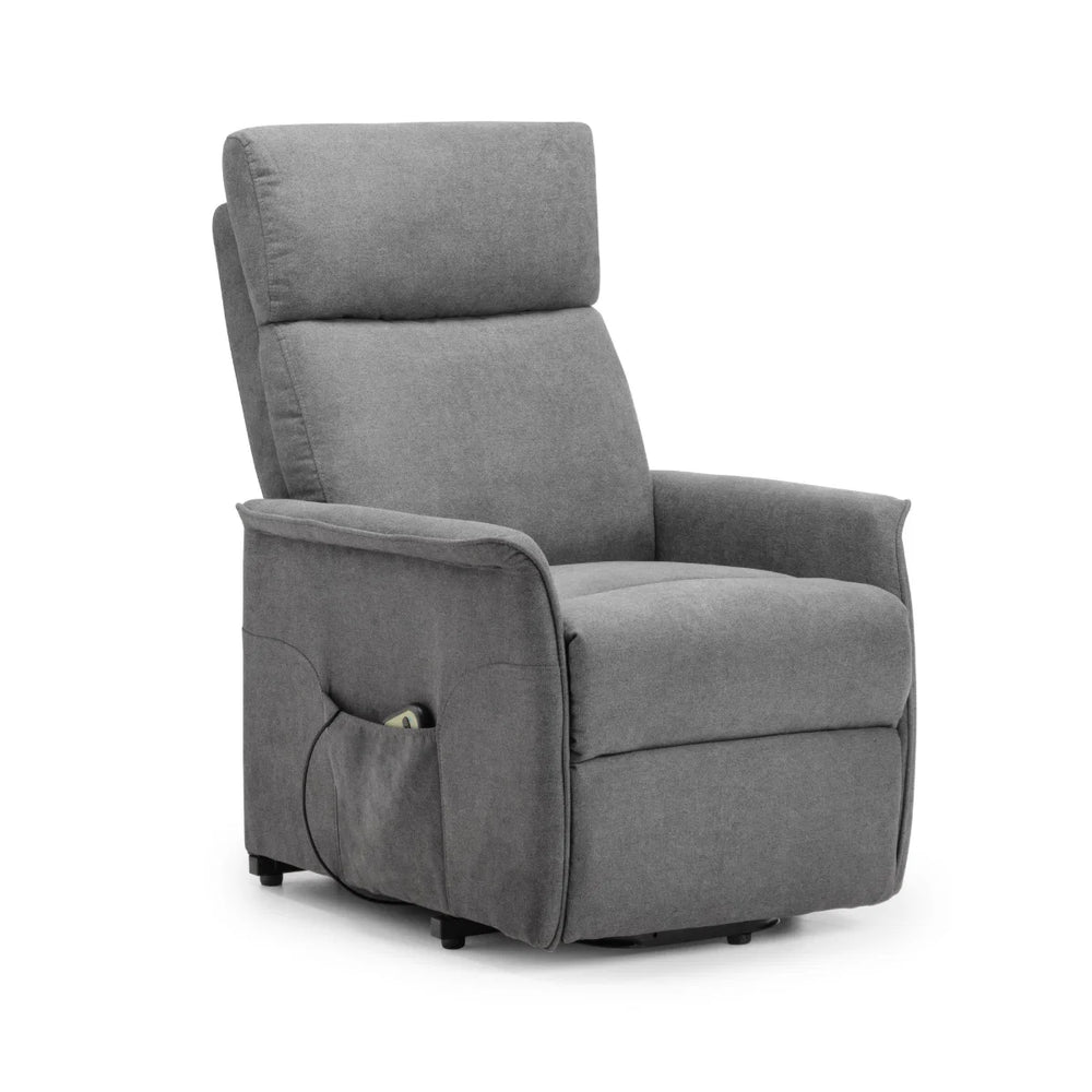 Helena Electric Rise & Recline Chair – Charcoal Fabric Mobility Armchair with Lift Assist