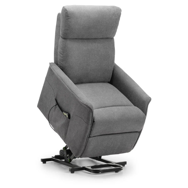 Helena Electric Rise & Recline Chair – Charcoal Fabric Mobility Armchair with Lift Assist