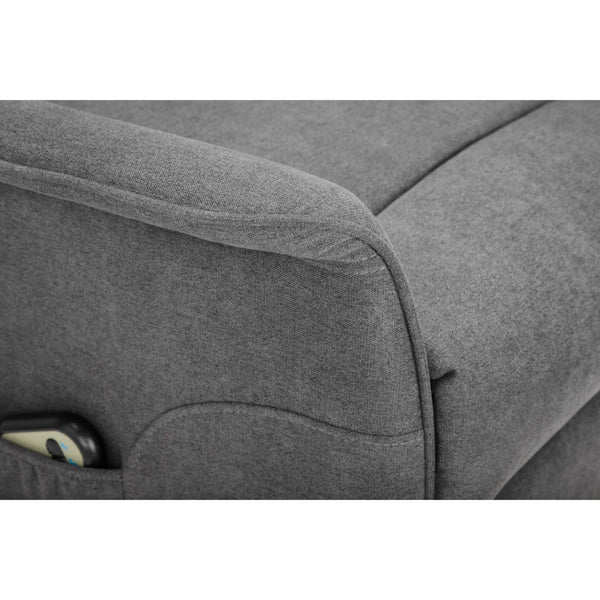Helena Electric Rise & Recline Chair – Charcoal Fabric Mobility Armchair with Lift Assist
