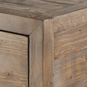 Julian Bowen Heritage 3+2 Drawer Chest – Reclaimed Wood Bedroom Storage Chest with Distressed Rustic Finish & Industrial Metal Handles