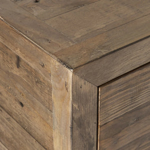 Julian Bowen Heritage 6 Drawer Wide Chest – Reclaimed Wood Rustic Industrial Storage Chest with 6 Spacious Drawers