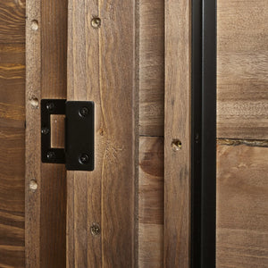 Julian Bowen Heritage Reclaimed Wood 2 Door 1 Drawer Wardrobe with Industrial Metal Handles