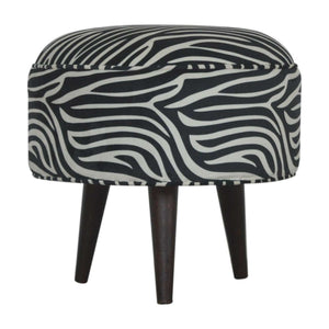 Zebra Nordic Style Footstool - My Store
